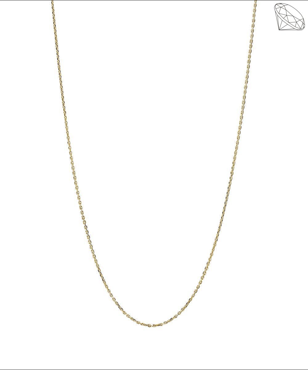 Anker facet halskæde 8 karat guld 0,8 mm og 45 cm lang