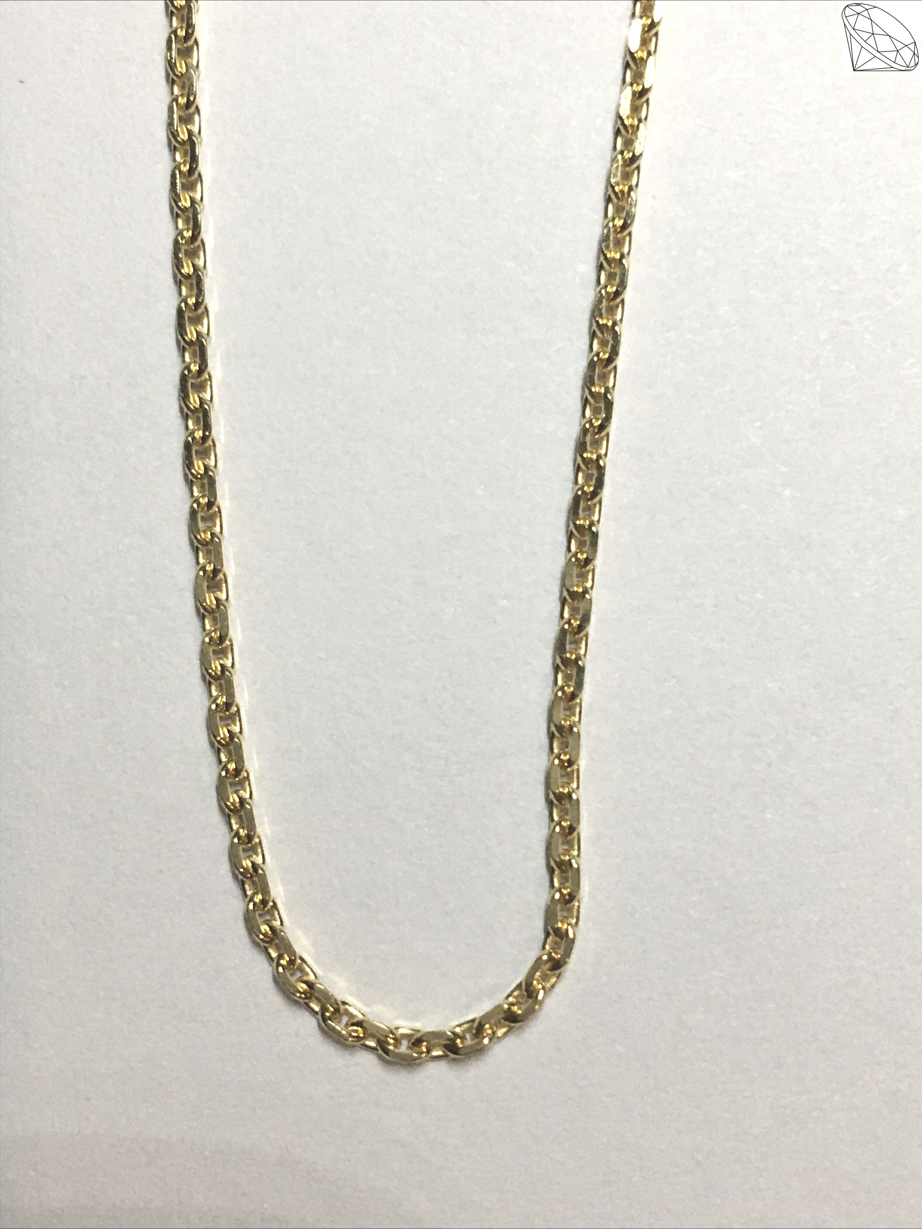 Anker facet forgyldt slv kde 0,5mm-42cm lang 