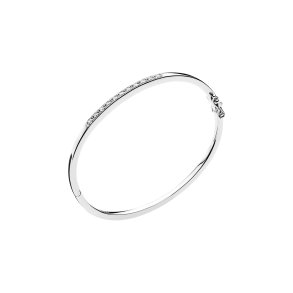 Slv rhodineret armring med 11x2mm zirkonia