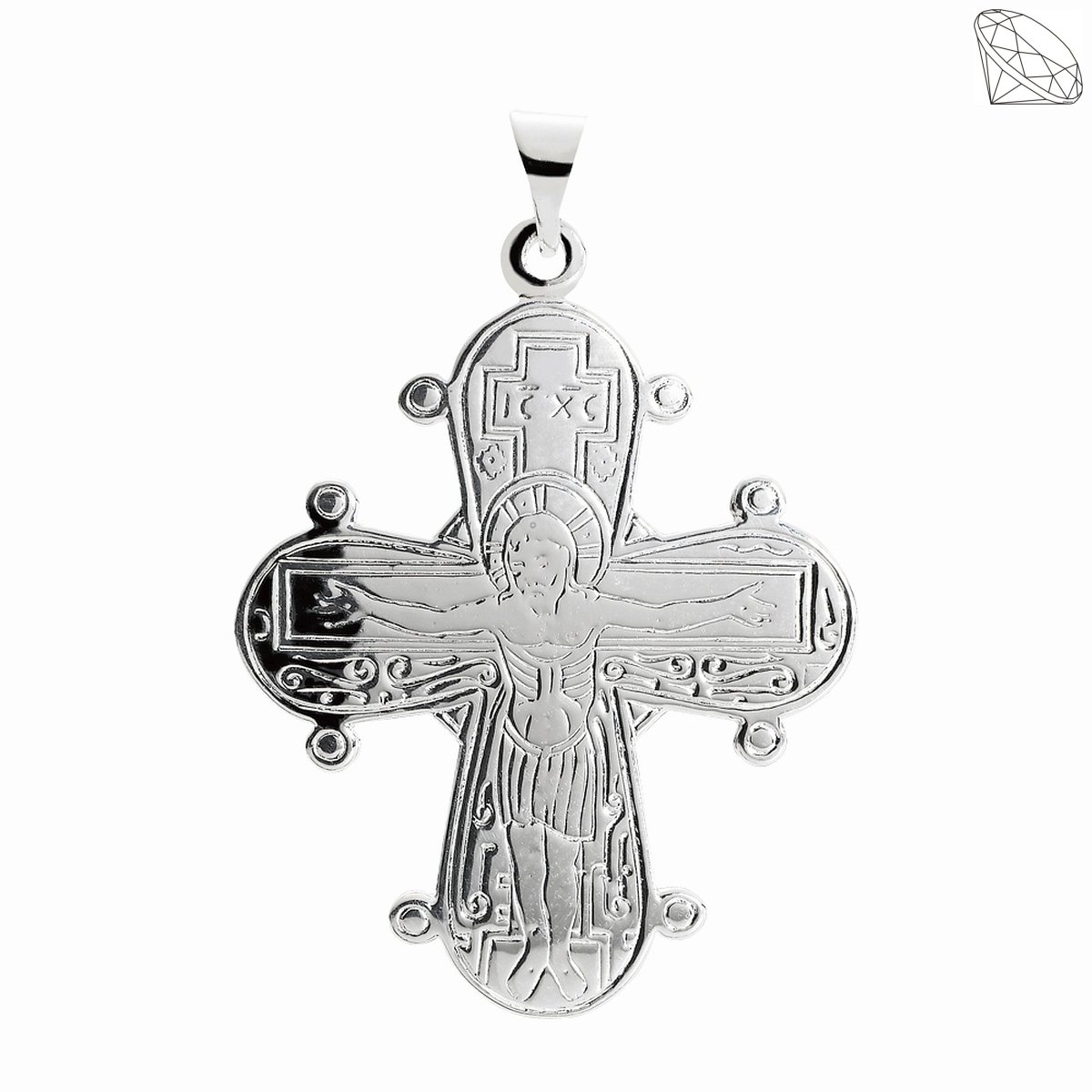 Dagmarkors i slv vedhng 18X16 mm - 925