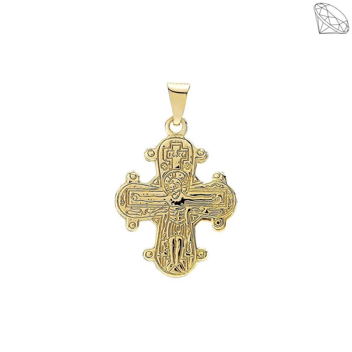 Dagmarkors med Fader Vor p bagsiden forgyldt 20X17 mm