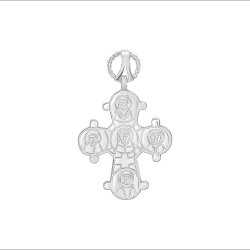 Dagmarkors i slv vedhng 26X22 mm - 925