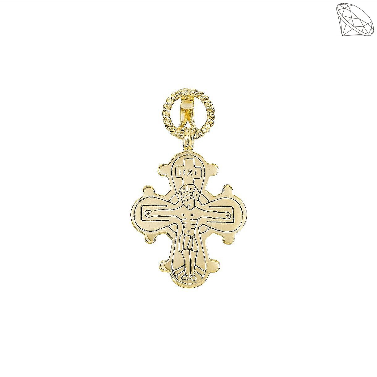 Dagmarkors 8kt guld vedhng med rundt ophng 20X17mm - 333