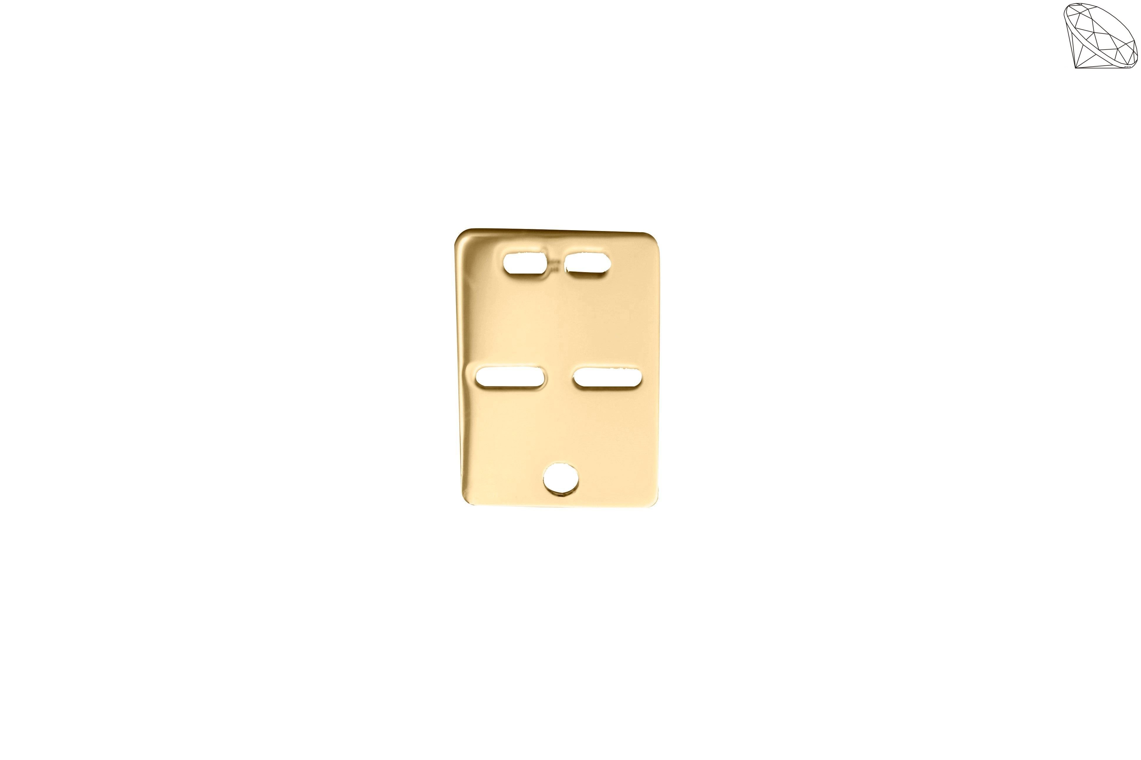 8 karat guld ID-Plade Vedhng 22X15mm