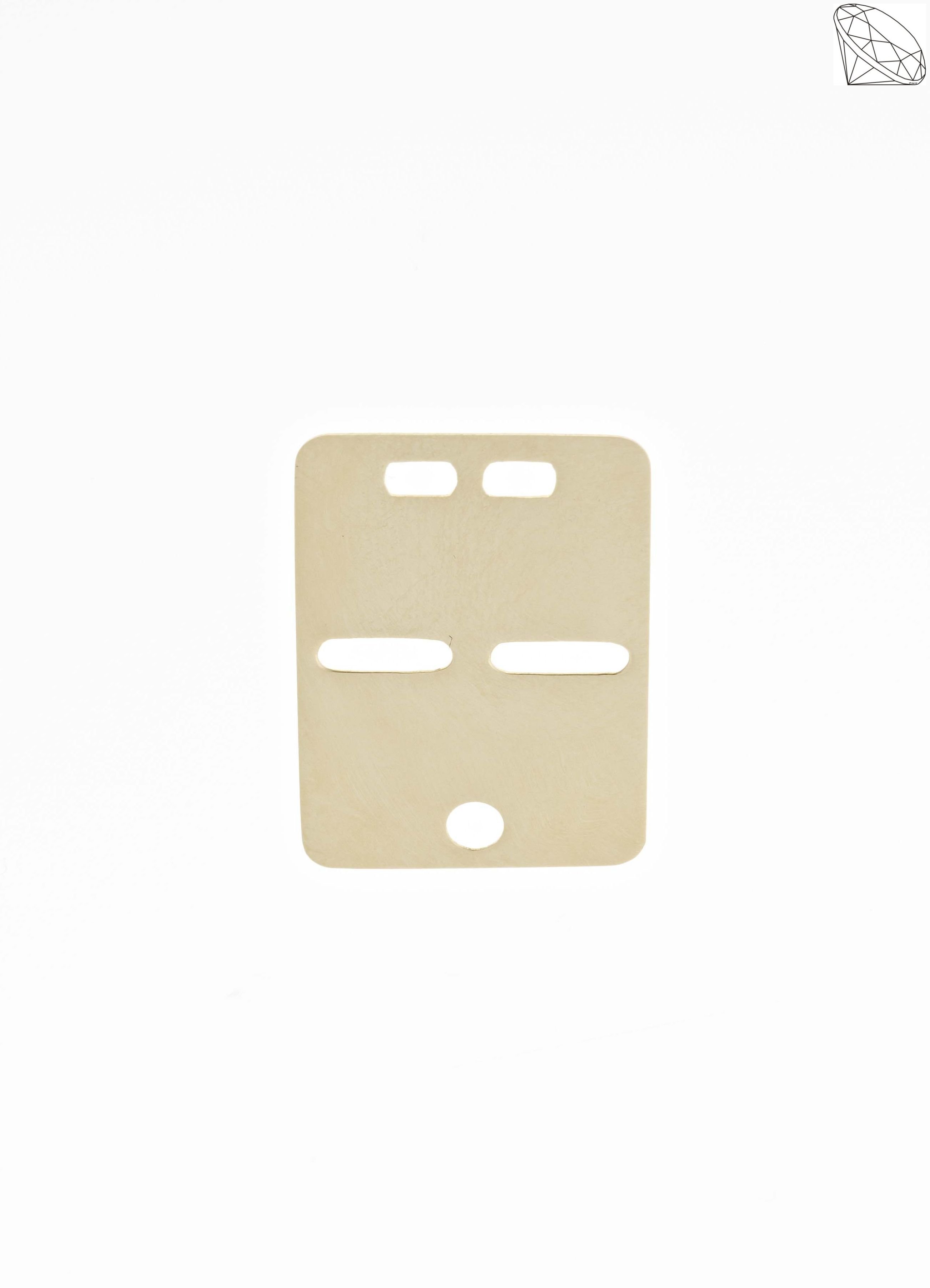 14 karat guld ID-Plade Vedhæng 26X18mm