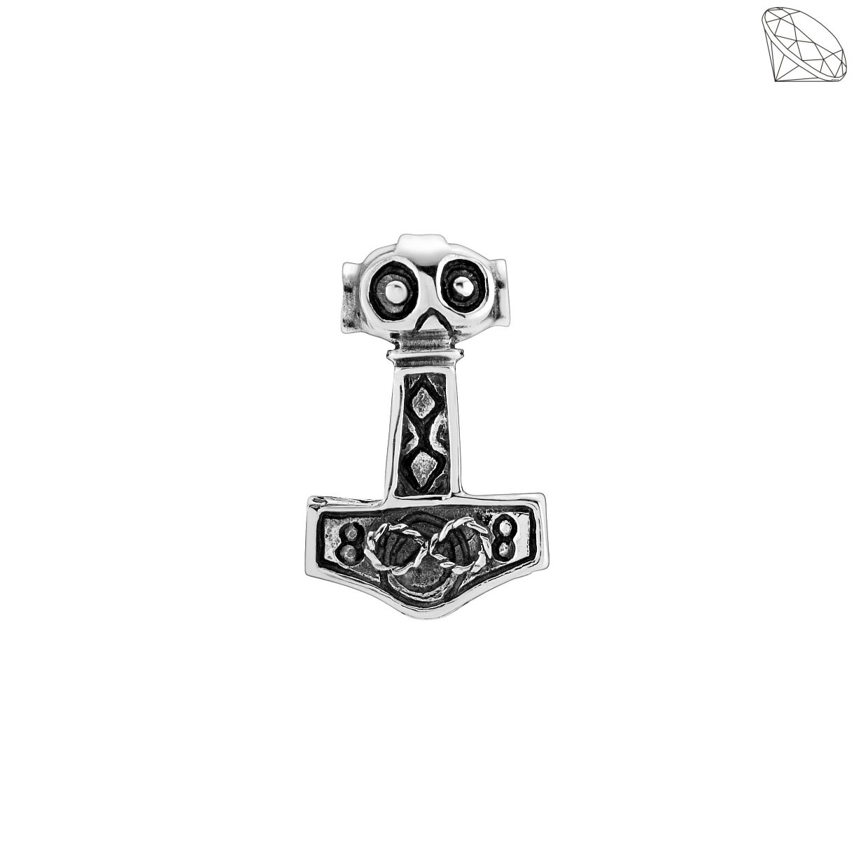 THORS HAMMER RUSTIK OXYDERET SLV VEDHNG 22MM