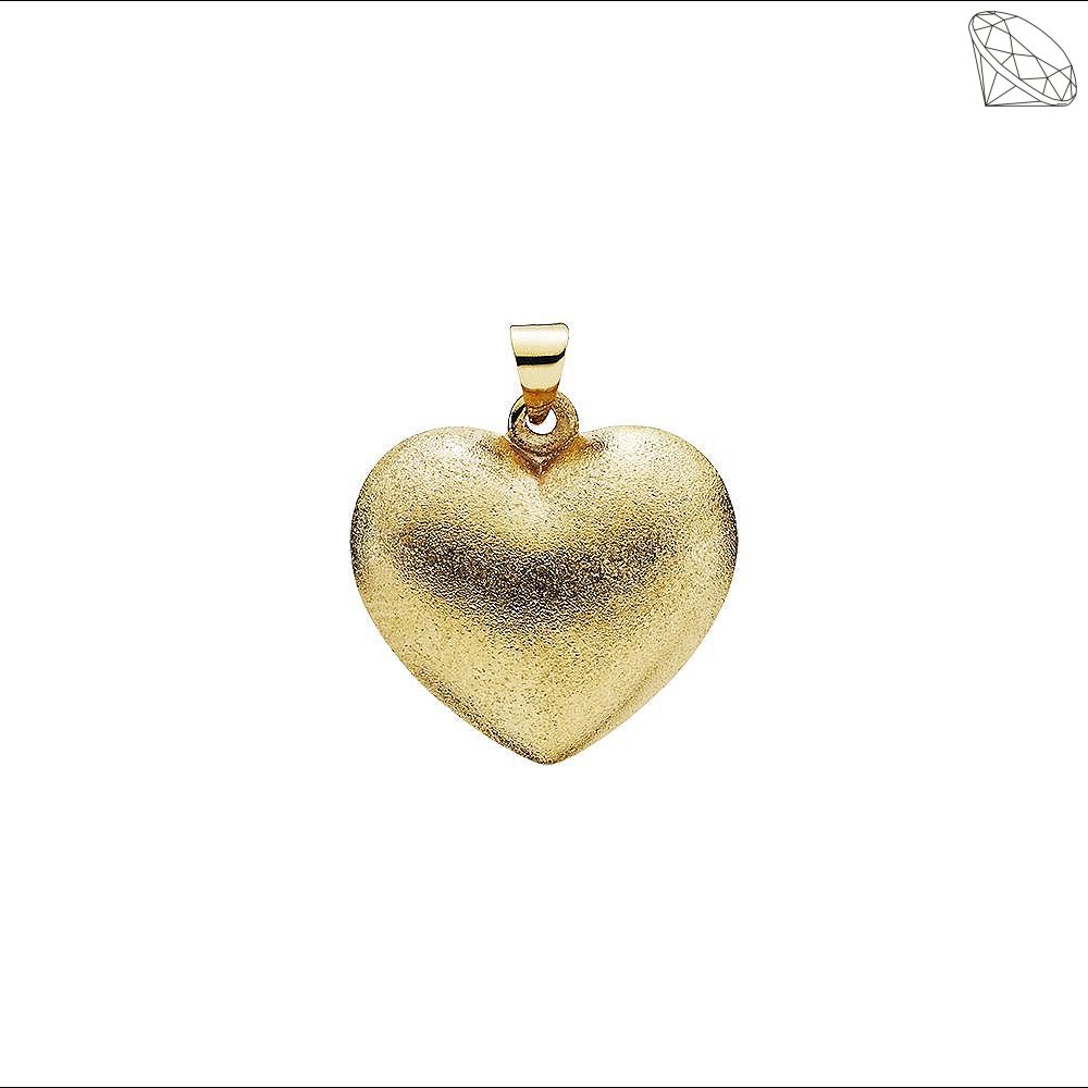 HJERTE VEDHÆNG MAT 8 KARAT GULD 15X20MM