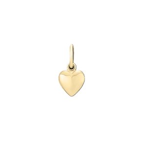 Hjerte Vedh�ng massivt 8karat guld 7x6,5mm med lab grown diamanter 0,015CT TW.VS