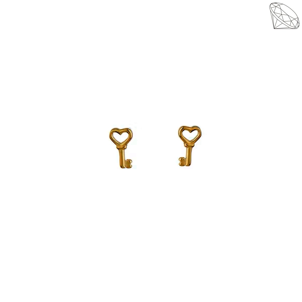 restik slv forgyldt key to my heart