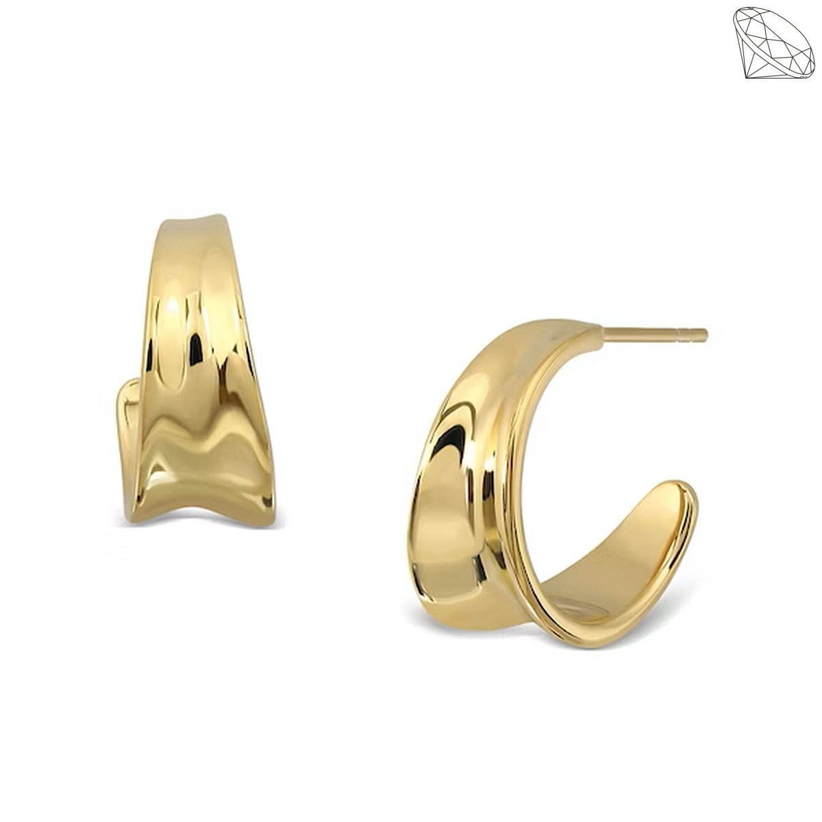 Halv creol slv forgyldt hulkilet