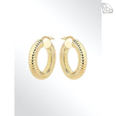 Croel CHUNKY HOOPS  sølv forgyldt