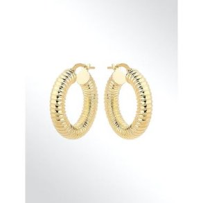 Croel CHUNKY HOOPS  slv forgyldt