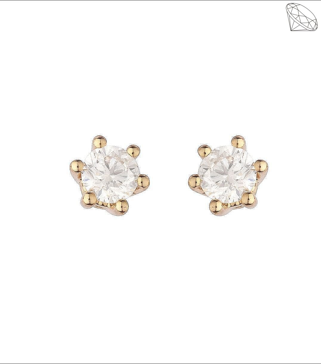 restik 14 karat rdguld 6 greb 0,20ct WSI diamant