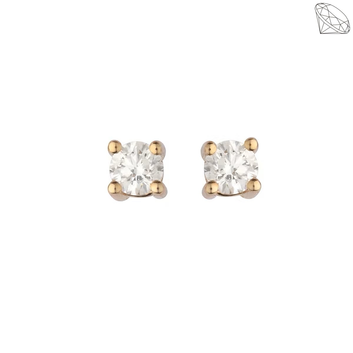 restik 14 karat rdguld 4 greb 0,20ct WSI diamant