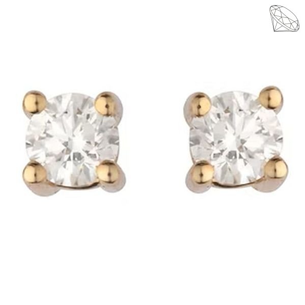 restik 14 karat rdguld 4 greb 0,40ct WSI diamant