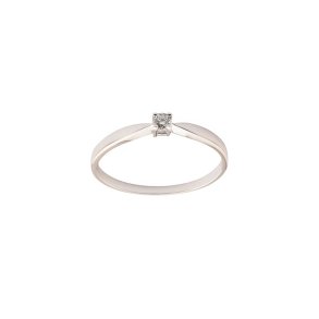 Ring hvidguld 14 karat 4 greb 0,07ct diamant WSI 