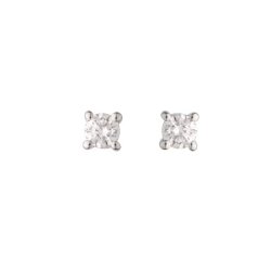 restik 14 karat hvidguld 4 greb 0,16ct WSI diamant