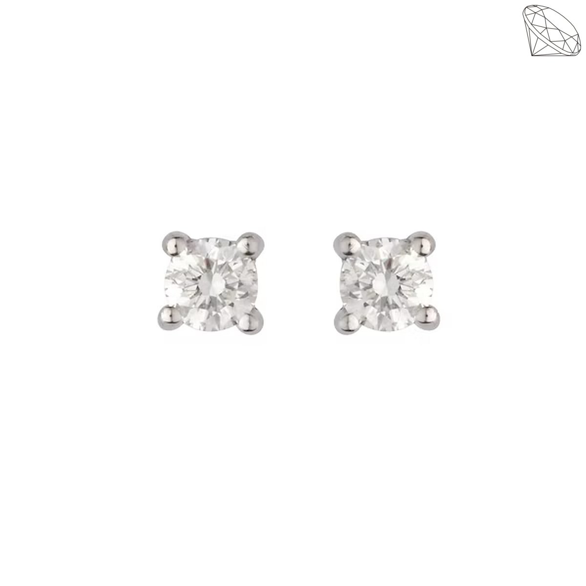 restik 14 karat hvidguld 4 greb 0,40ct WSI diamant