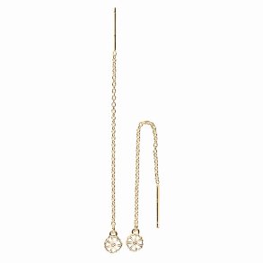 Marguerit disko mikro rehngere 5mm 24kt forgyldt slv med hvid emalje