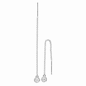 Marguerit disko mikro 5mm rehnger slv med hvid emalje