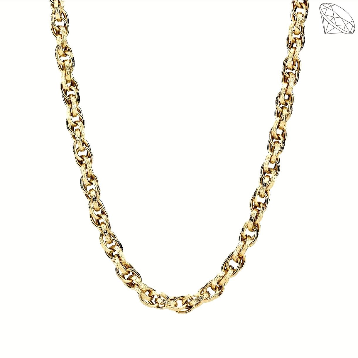 Halskde 9 karat Guld Snoet Rustik 46 cm lang - 375