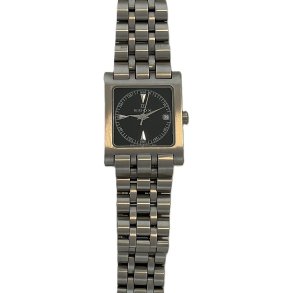 Edox Swiss Made firkantet Dame ur i finpudset stl urkasse