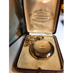 Urban Jrgensen &amp; Snner Eftf. - 14karat guld dobbeltkapslet lommeur uden kden