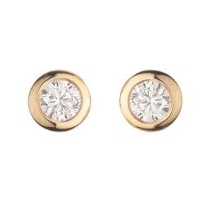 Guld diamant ørestik