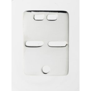 ID Plade Vedhng slv 22X15mm
