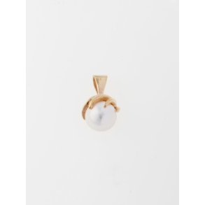 Kulturperle 7-7,5mm i klo vedhng 14 karat guld