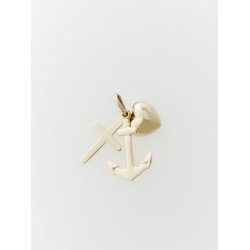 Tro Hb og Krlighed vedhng i 8kt guld - mellem - 333